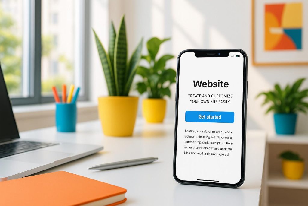 Sleek phone showcasing a website's mobile usability to highlight mobile SEO optimization.