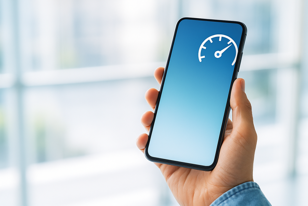 Person checking mobile page speed on a smartphone to highlight its effect on search rankings